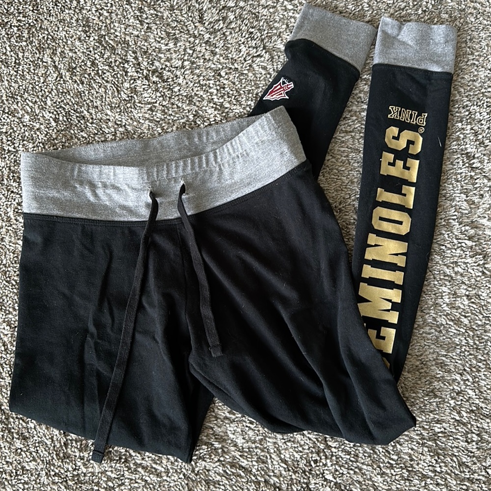 Victoria’s Secret Pink Florida State FSU Seminoles Leggings EUC